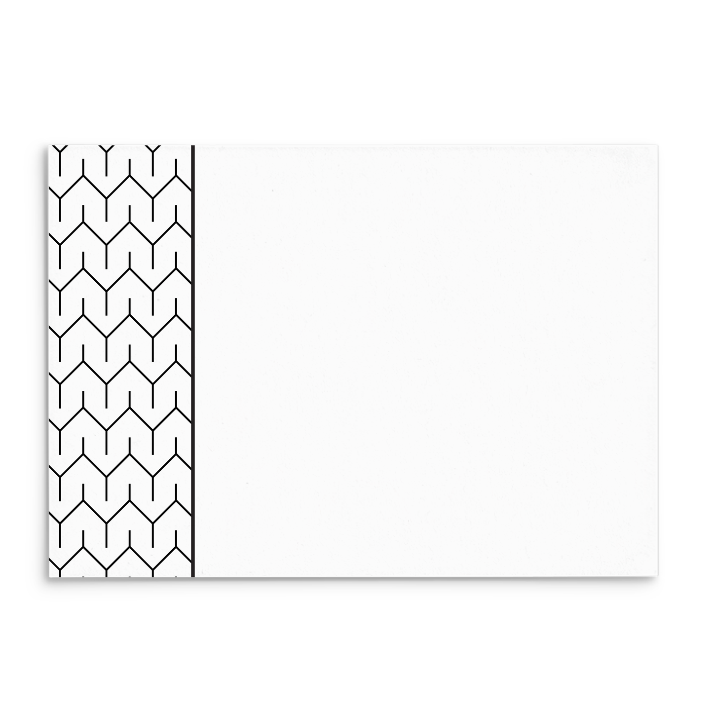 Mod Panel Note Cards A2 - "Carlton" - Black and White