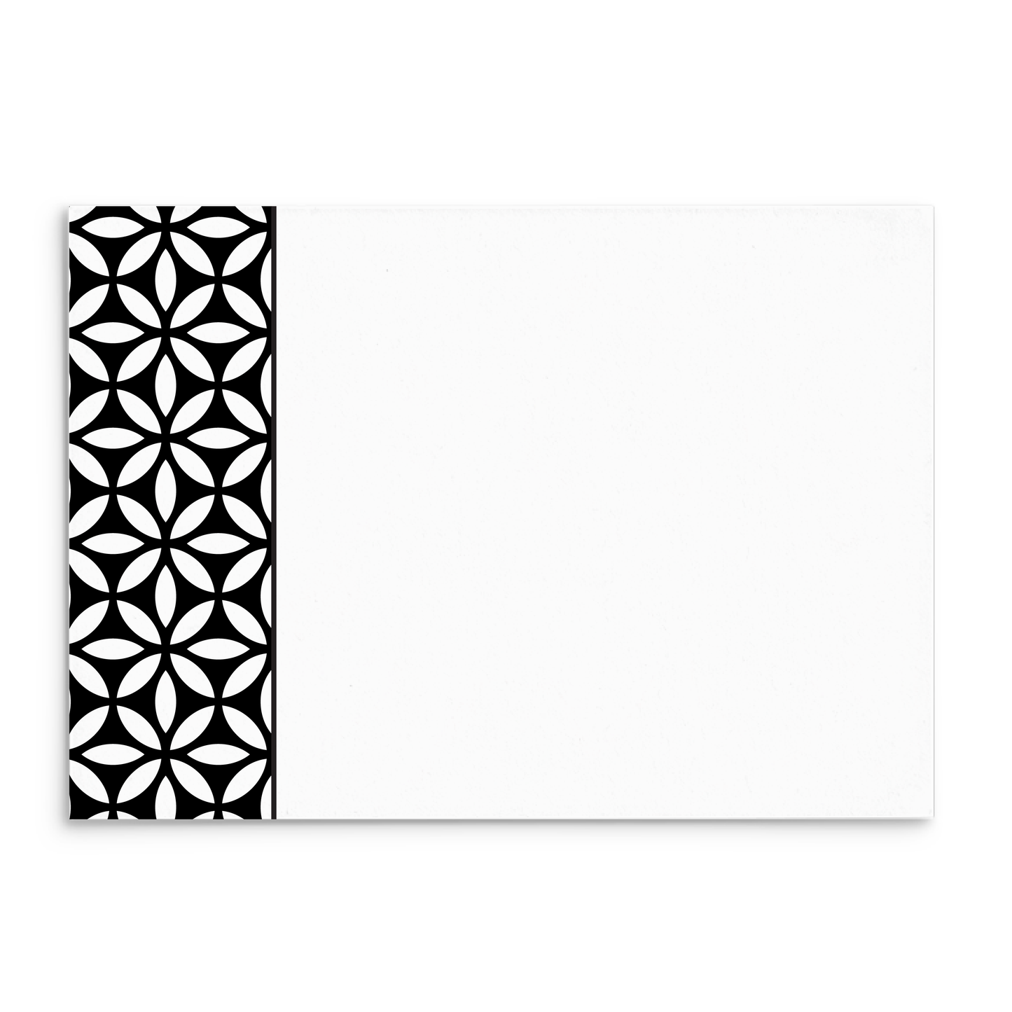 Mod Panel Note Cards A2 - "Delaney" - Black and White