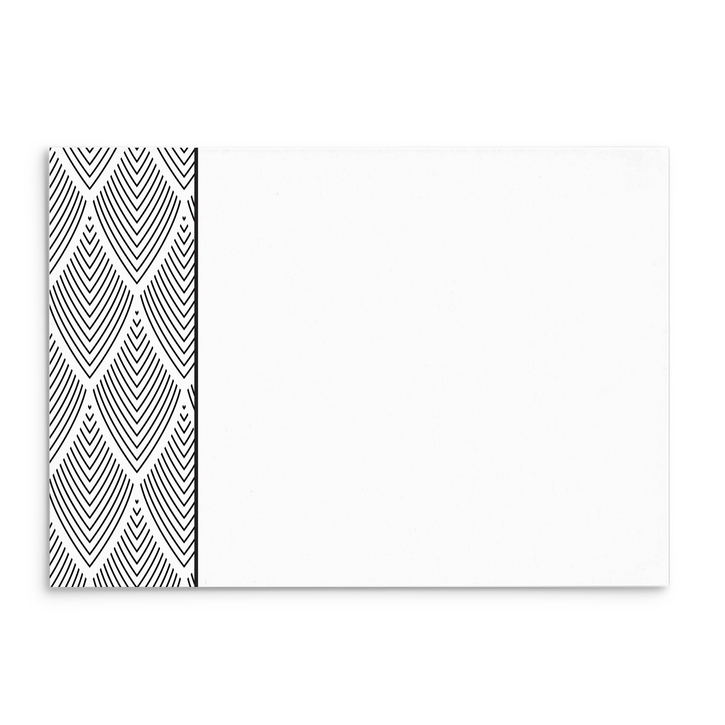 Mod Panel Note Cards A2 - "Ellis" - Black and White