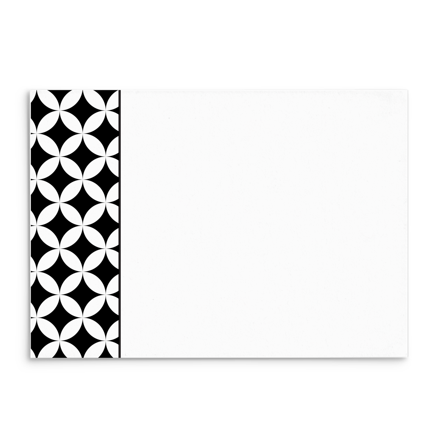 Mod Panel Note Cards A2 - "Isabella" - Black and White