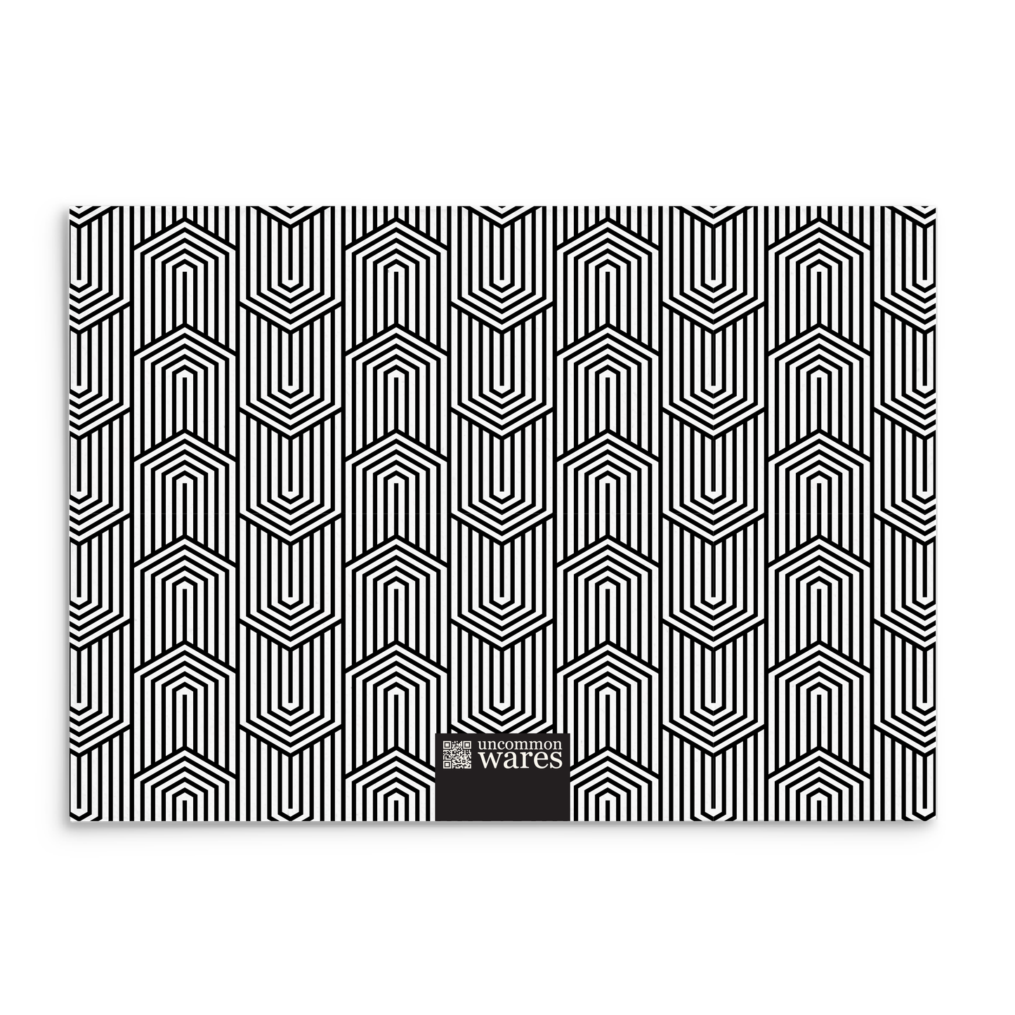 Mod Panel Note Cards A2 - "Callahan" - Black and White