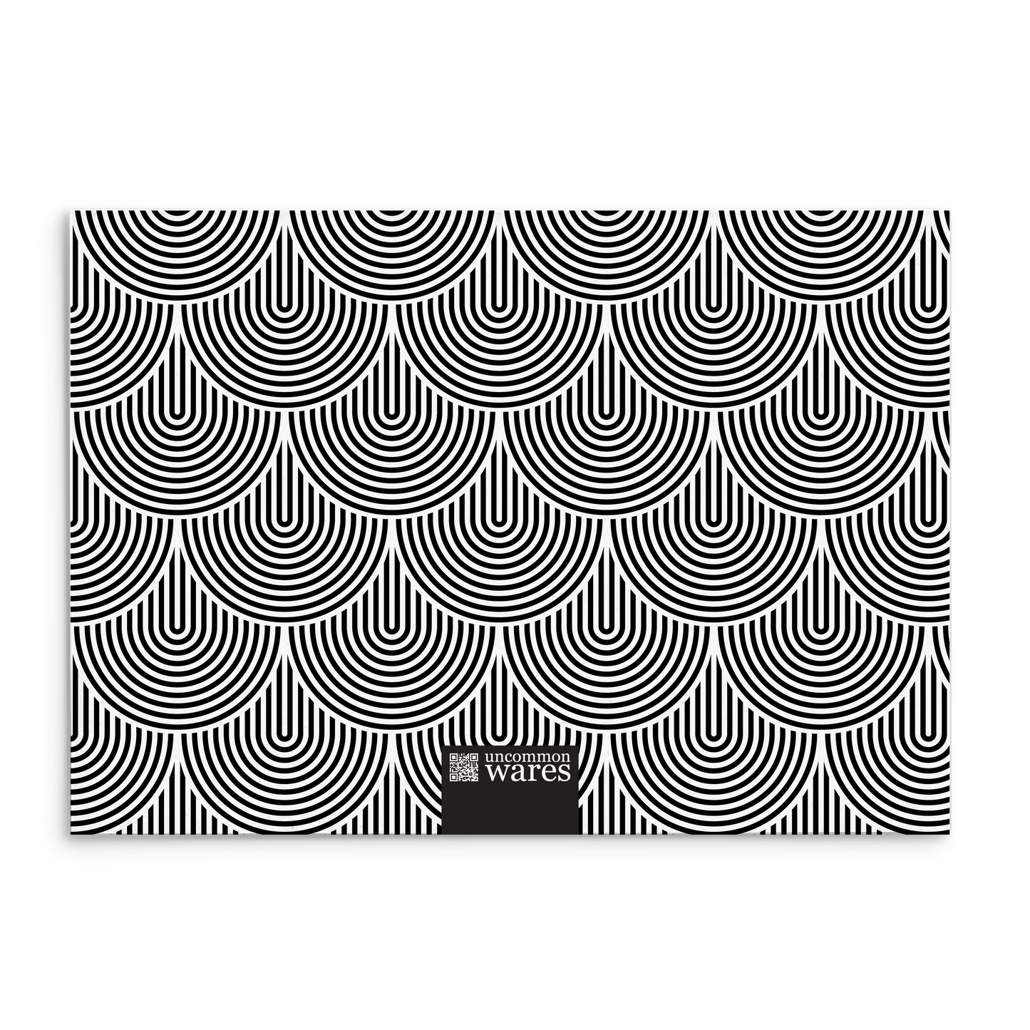 Mod Panel Note Cards A2 - "Darcy" - Black and White