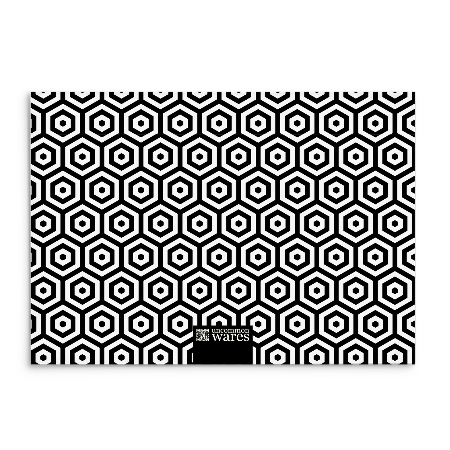 Mod Panel Note Cards A2 - "Mabel" - Black and White