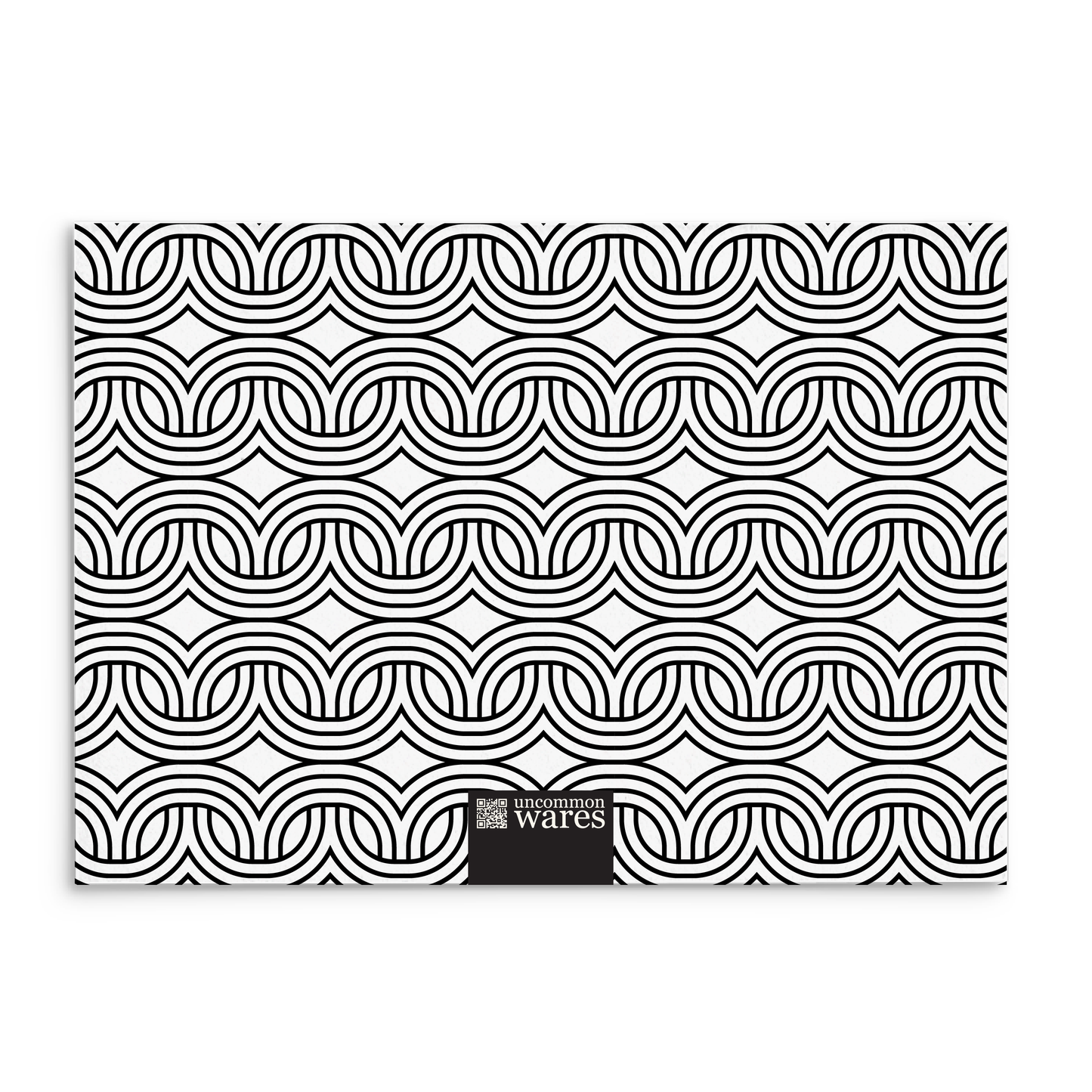 Mod Panel Note Cards A2 - "Marley" - Black and White