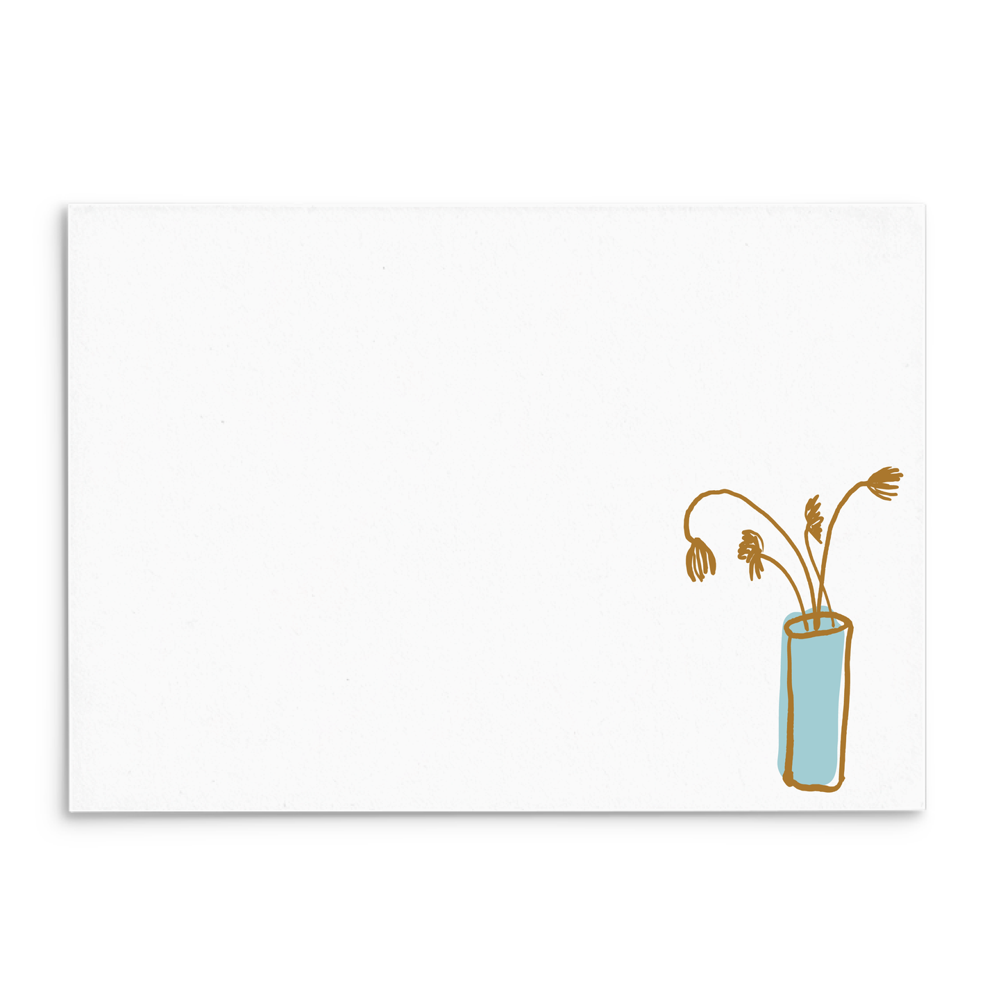 Plantly Panel Note Cards A2 - "Wispy" - Decorative Grass - Blue Vase