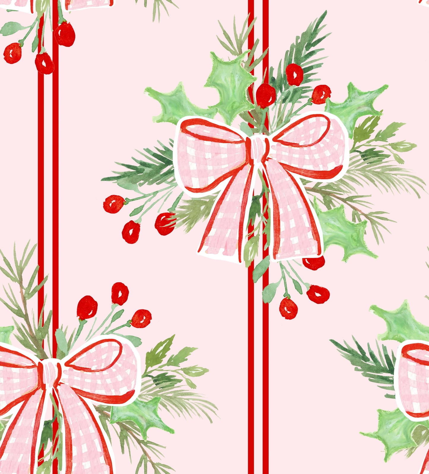 Ribbon & Holly (Twirl Dress)