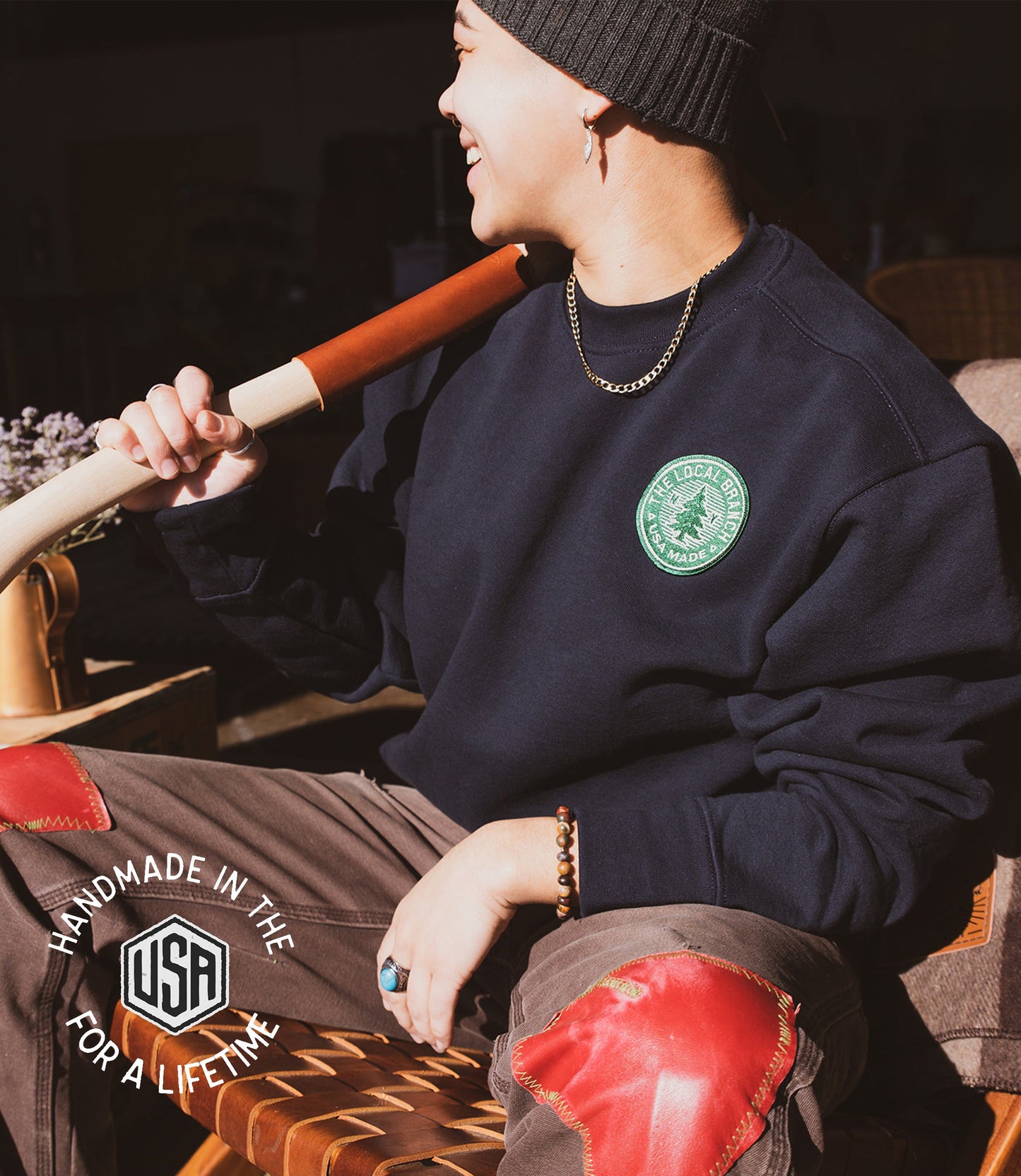 New York Pine Tree Heavyweight Sweatshirt  - USA Made