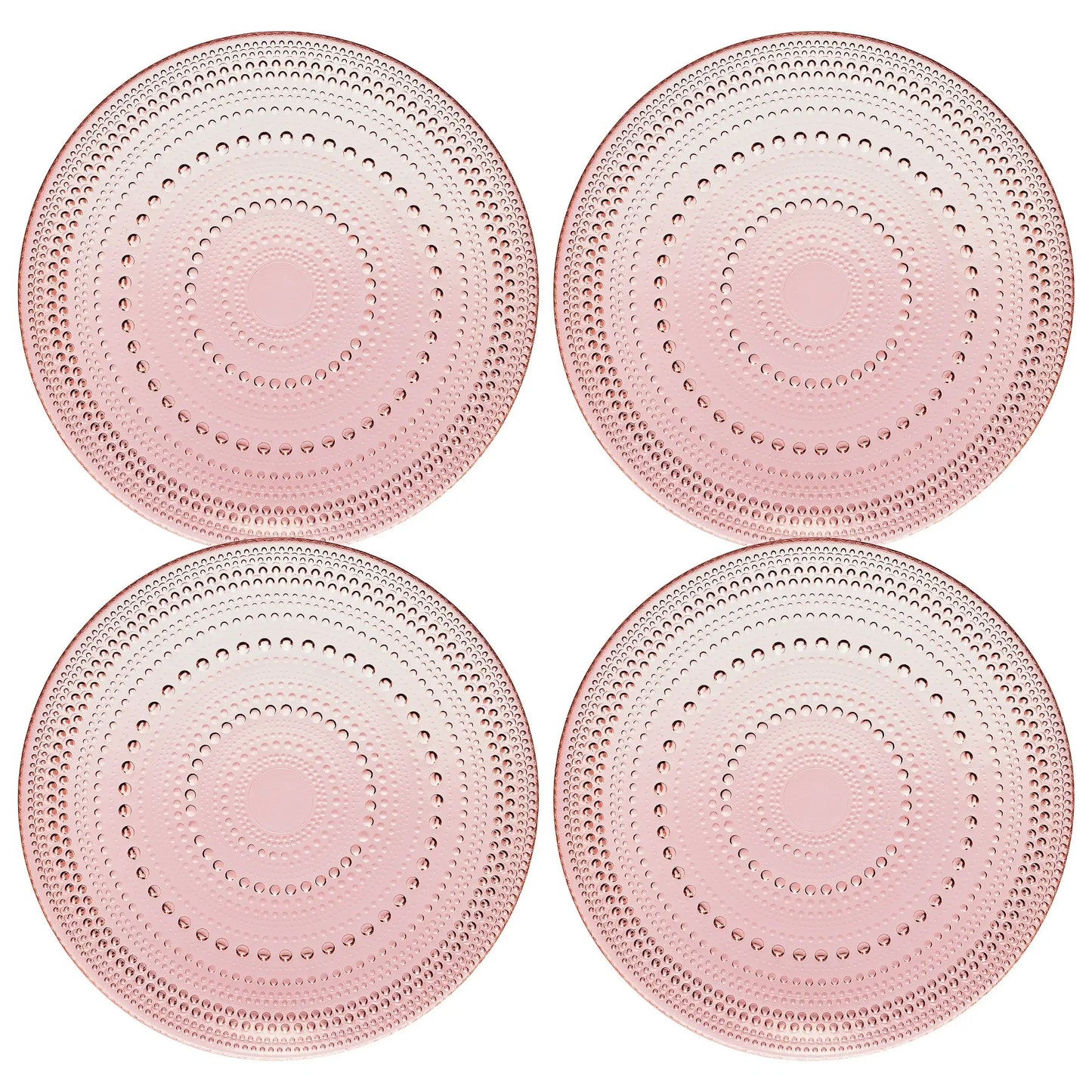 Blush Glass Plate, Set of 4
