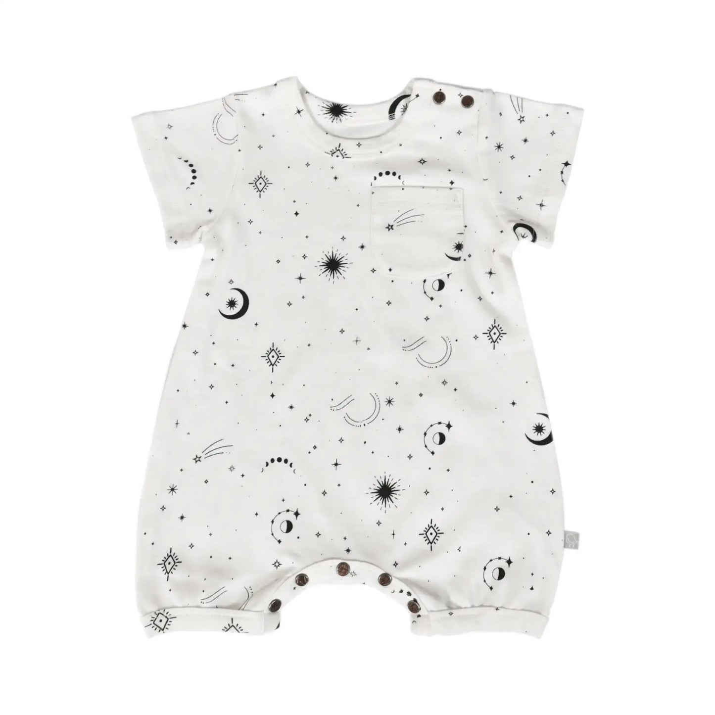 short sleeve romper | celestial