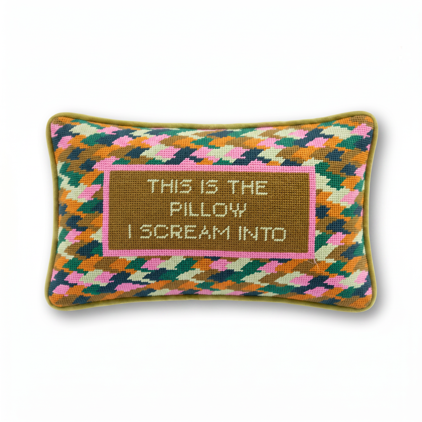Scream Needlepoint Pillow