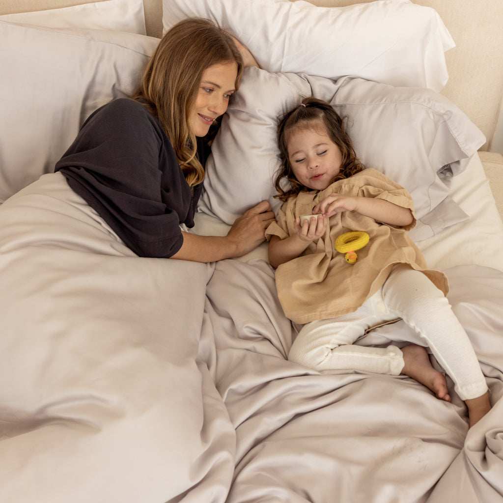 Organic Bamboo Sateen Duvet Cover Set