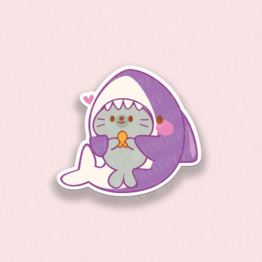 Shark and Seal Vinyl Sticker