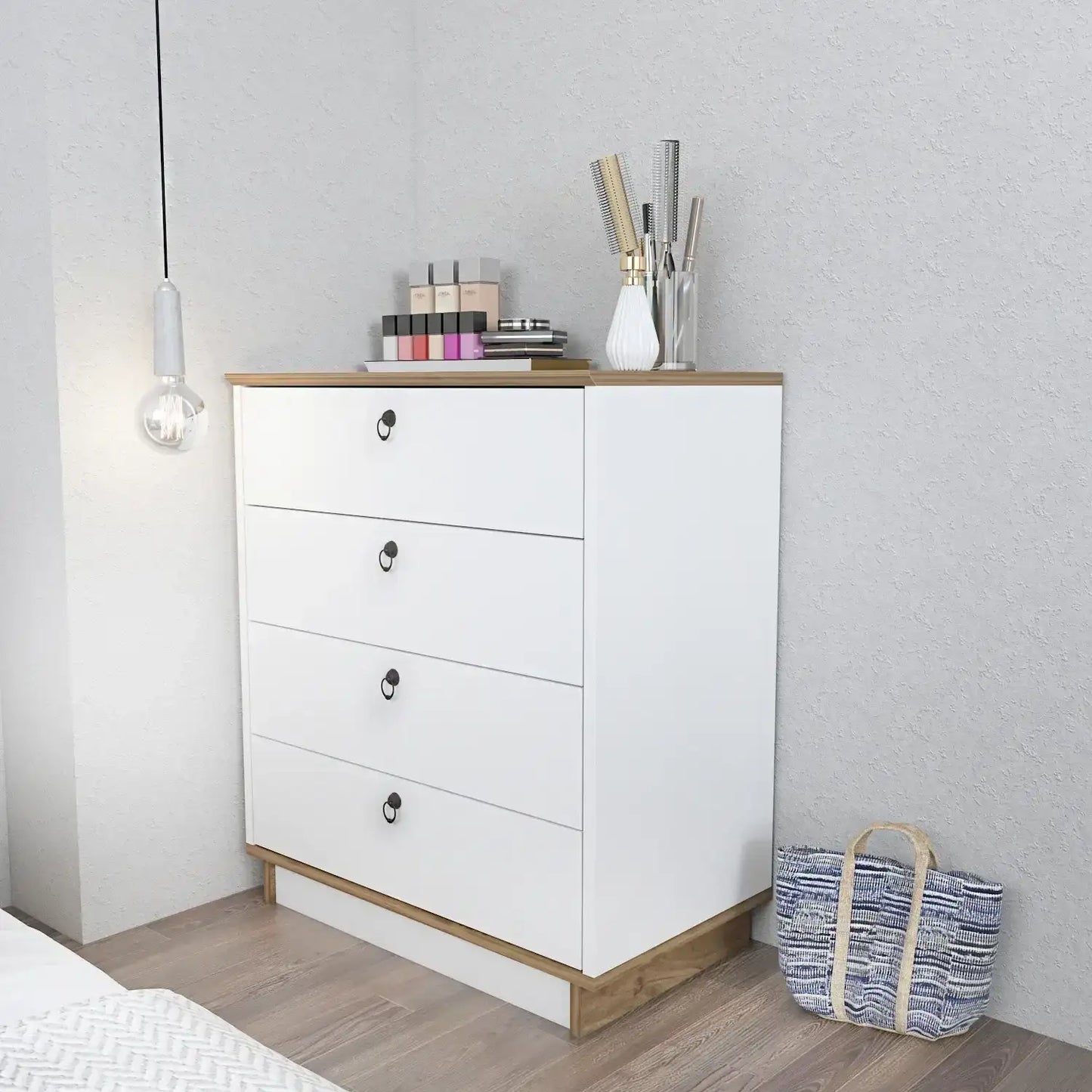 Sahra 28" Wide Modern Dresser with Four Drawers | Lingerie Chest