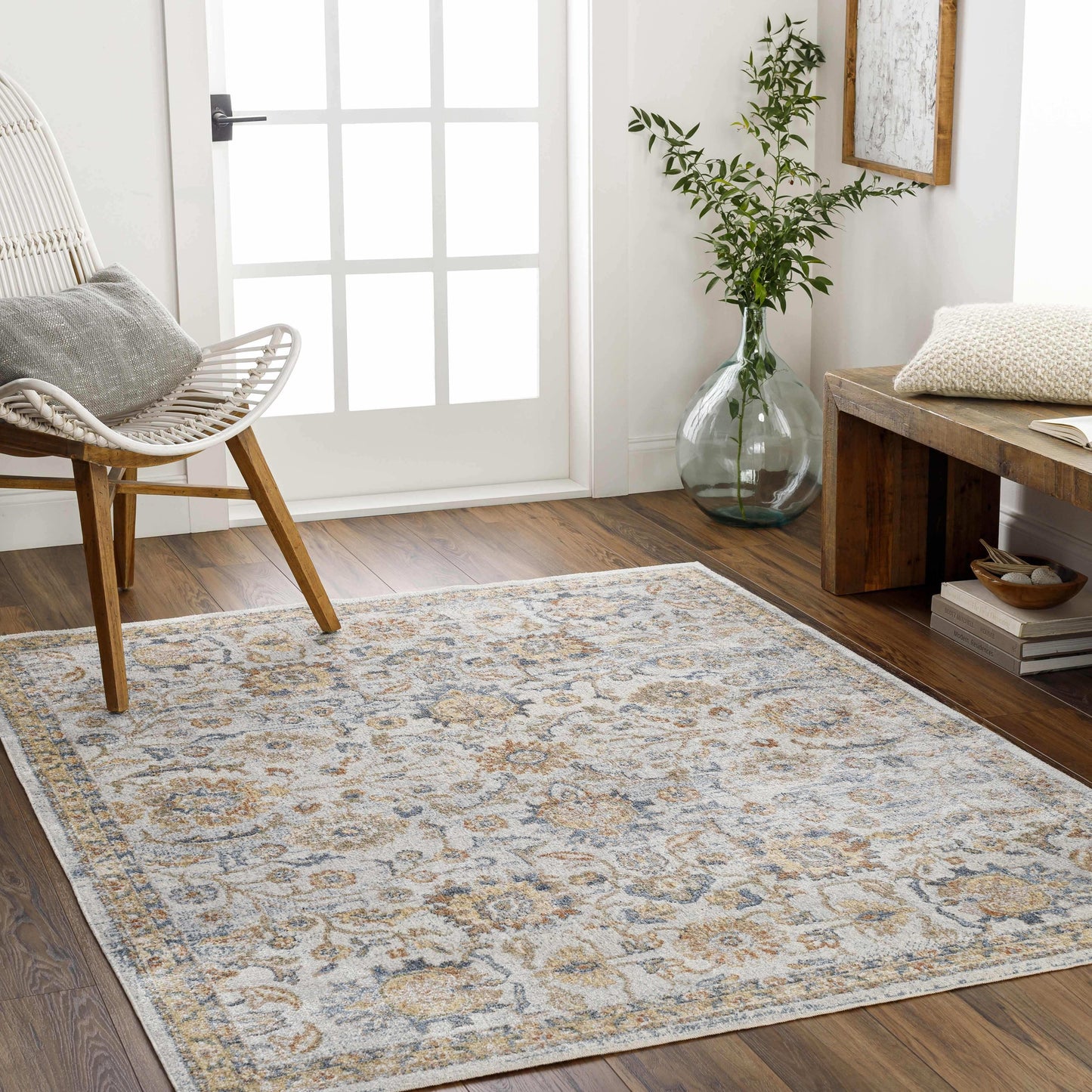 Dion Washable Floral Rug - Clearance