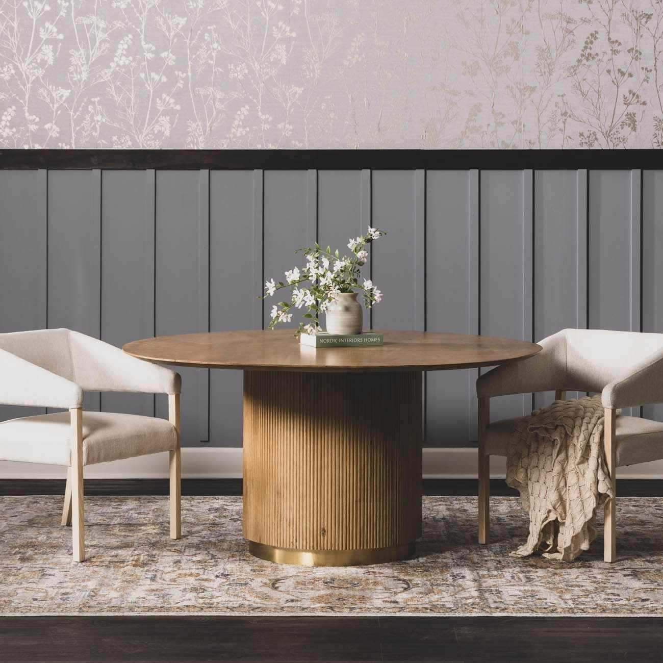 Dion Washable Floral Rug - Clearance