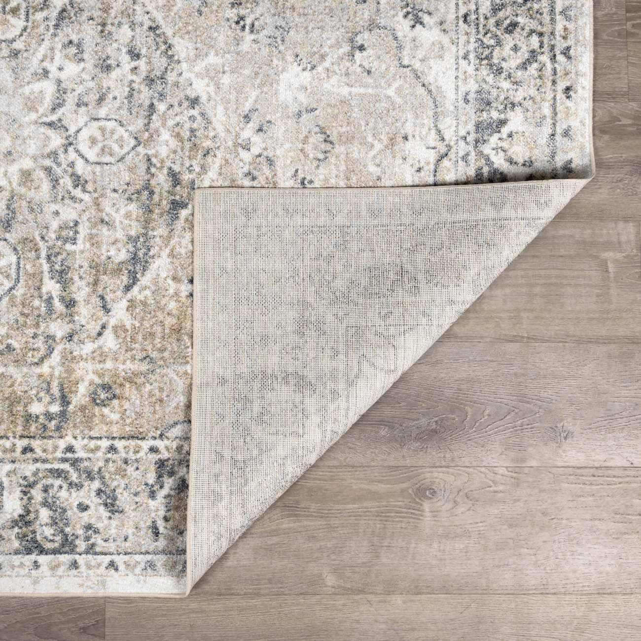 Rudo Beige Flat Pile Washable Rug