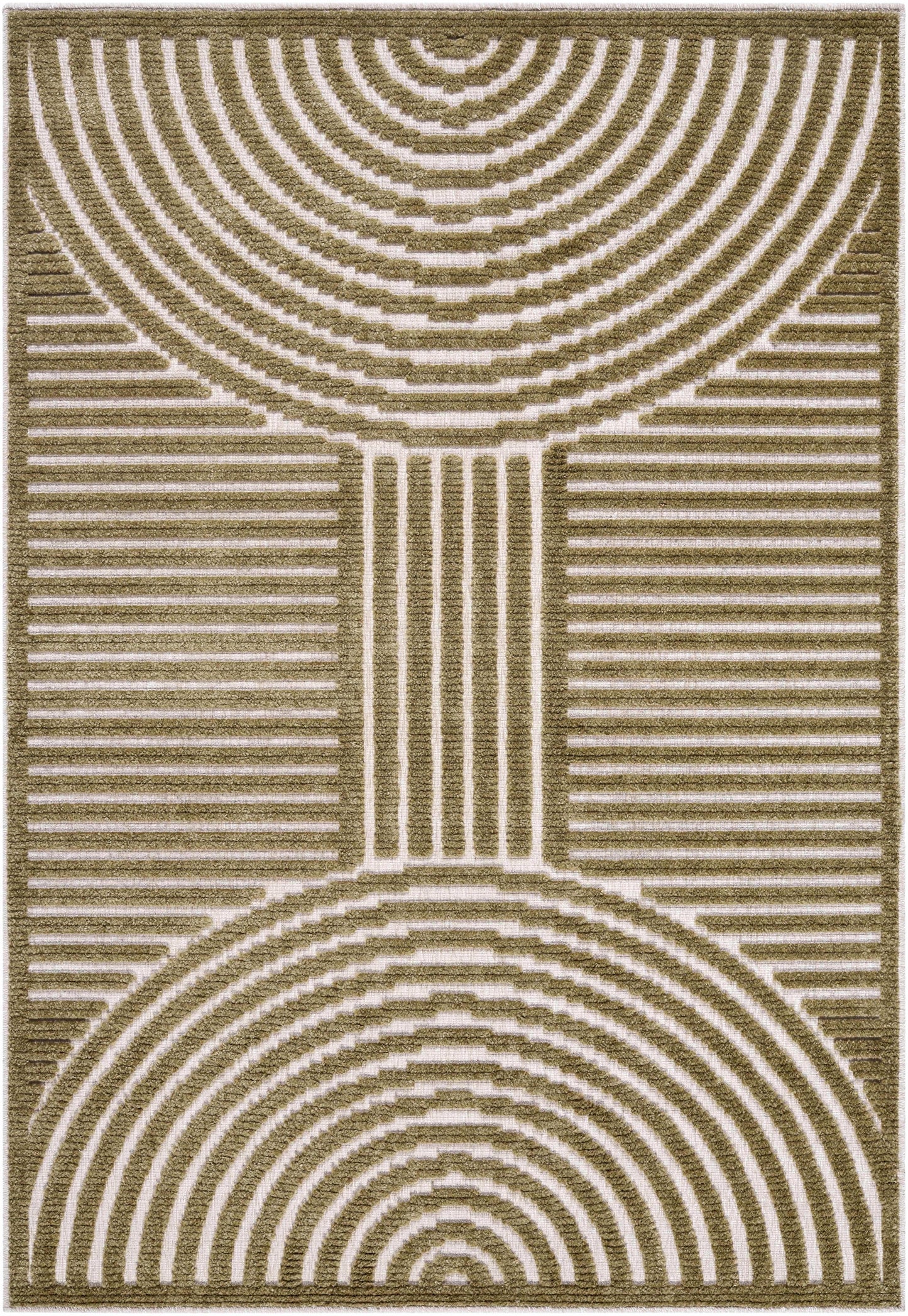 Deron Khaki Washable Area Rug