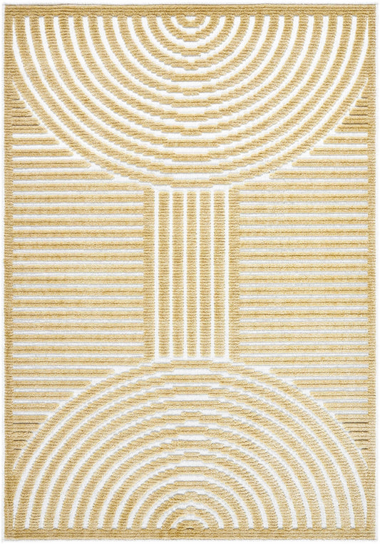 Deron Mustard Washable Area Rug