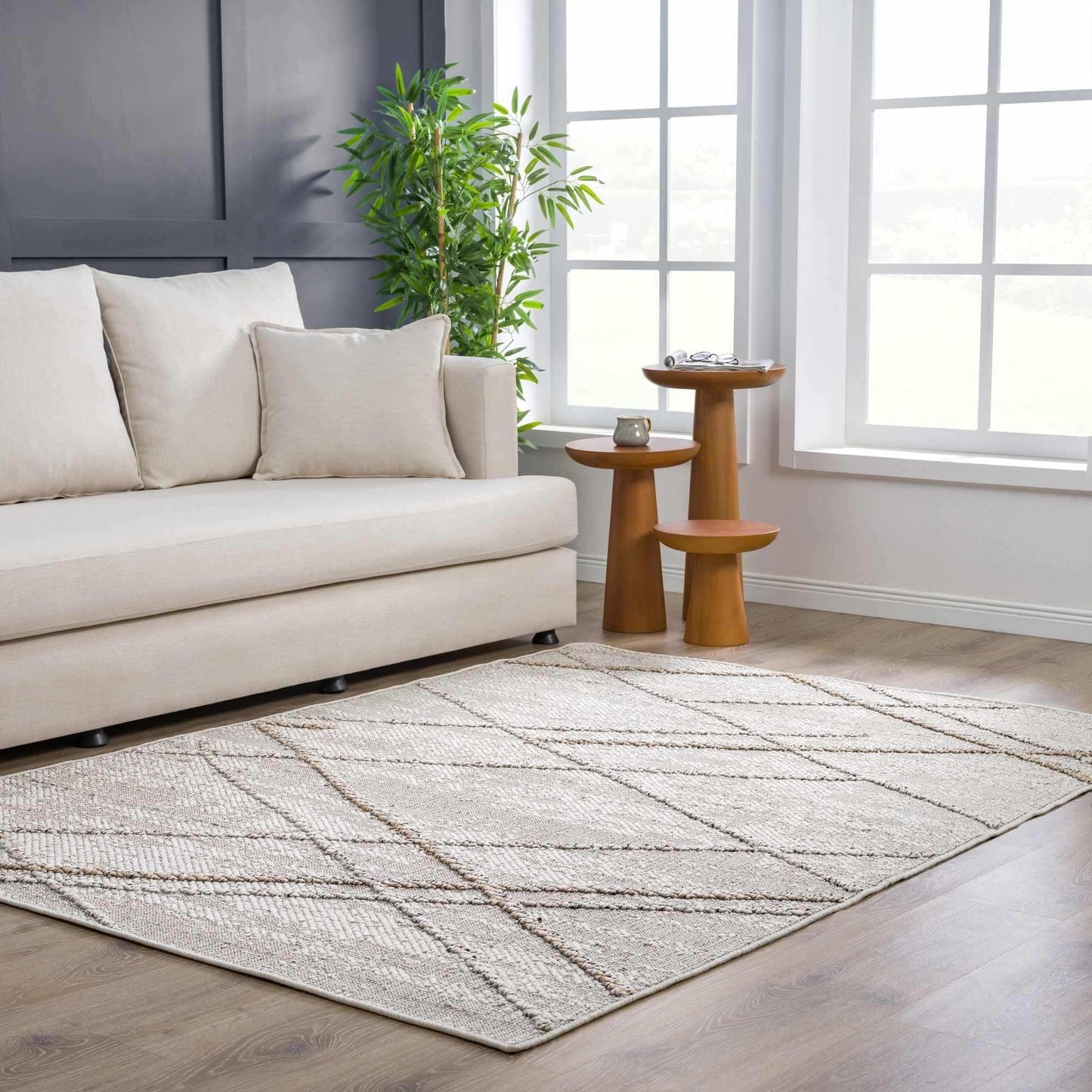 Baqer Bone & Tan Area Rug