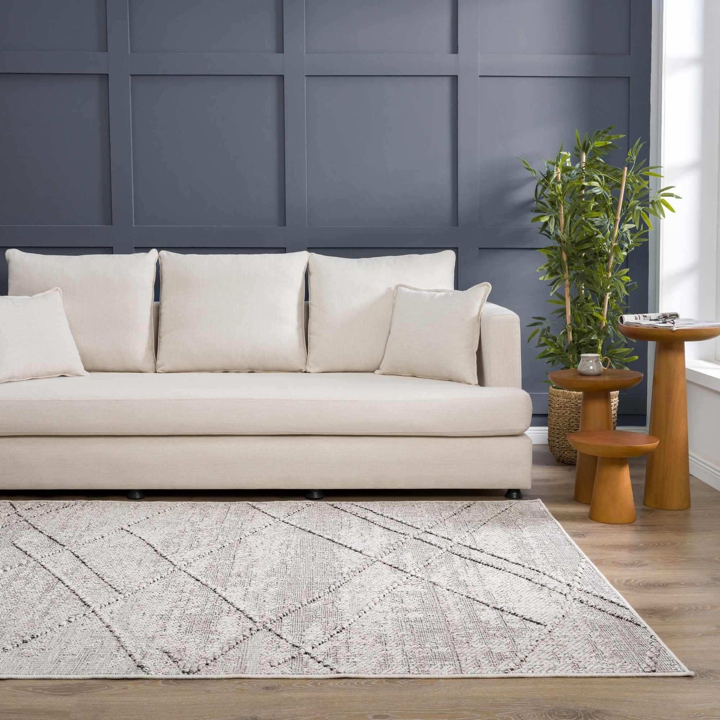 Baqer Bone & Taupe Area Rug
