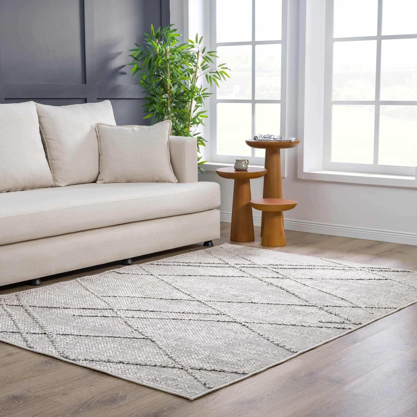 Baqer Bone & Taupe Area Rug