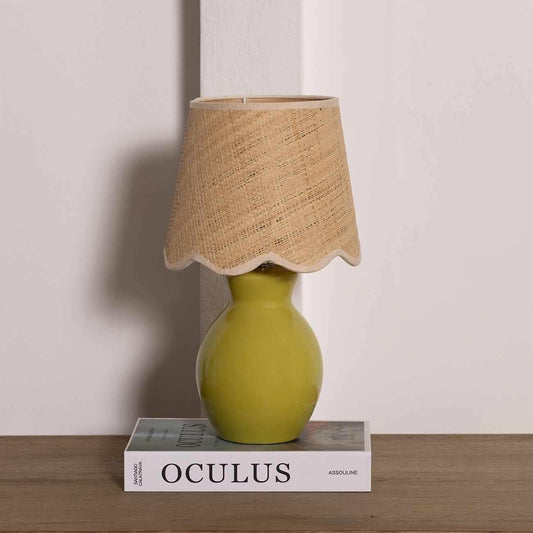 Salgareda Olive Rattan Table Lamp