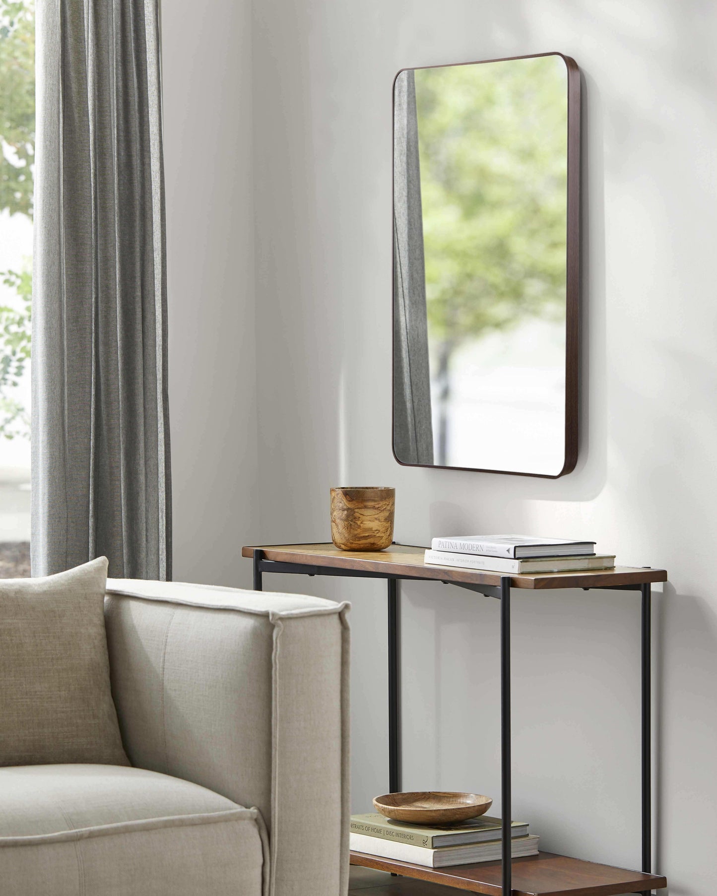Sustinente Dark Brown Mirror