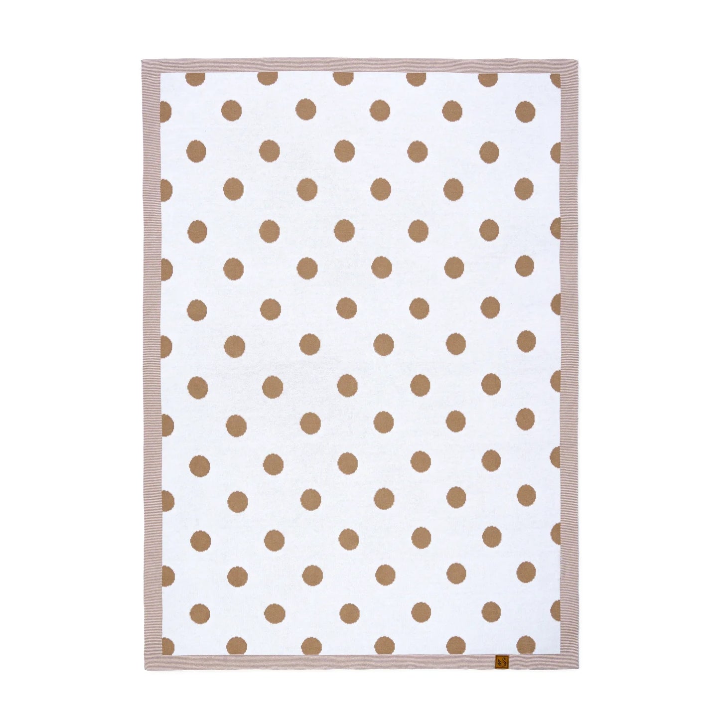 Baby Mocha Polkadot Jacquard Knit Blanket