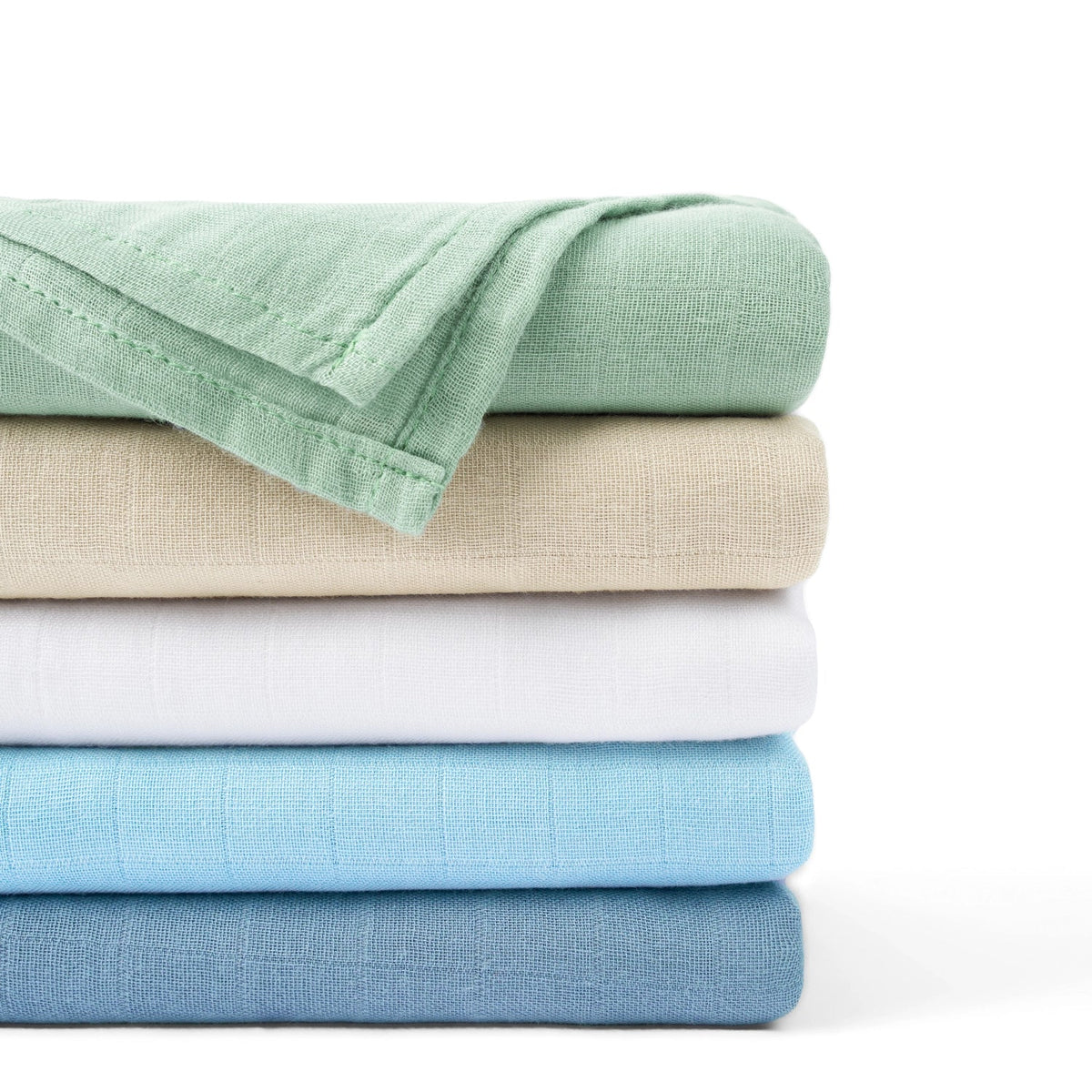 Baby Muslin Swaddle Blanket in White