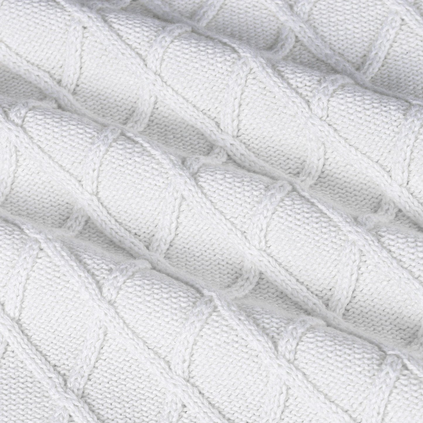 Cable Knit Baby Sleep Sack in White