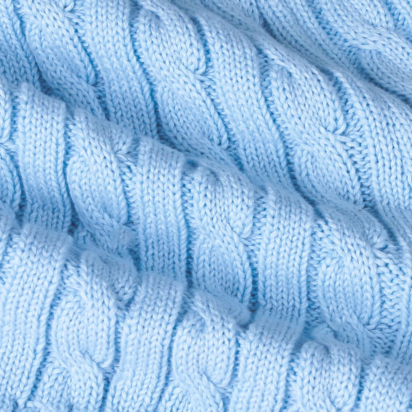 Cable Knit Short in Baby Blue