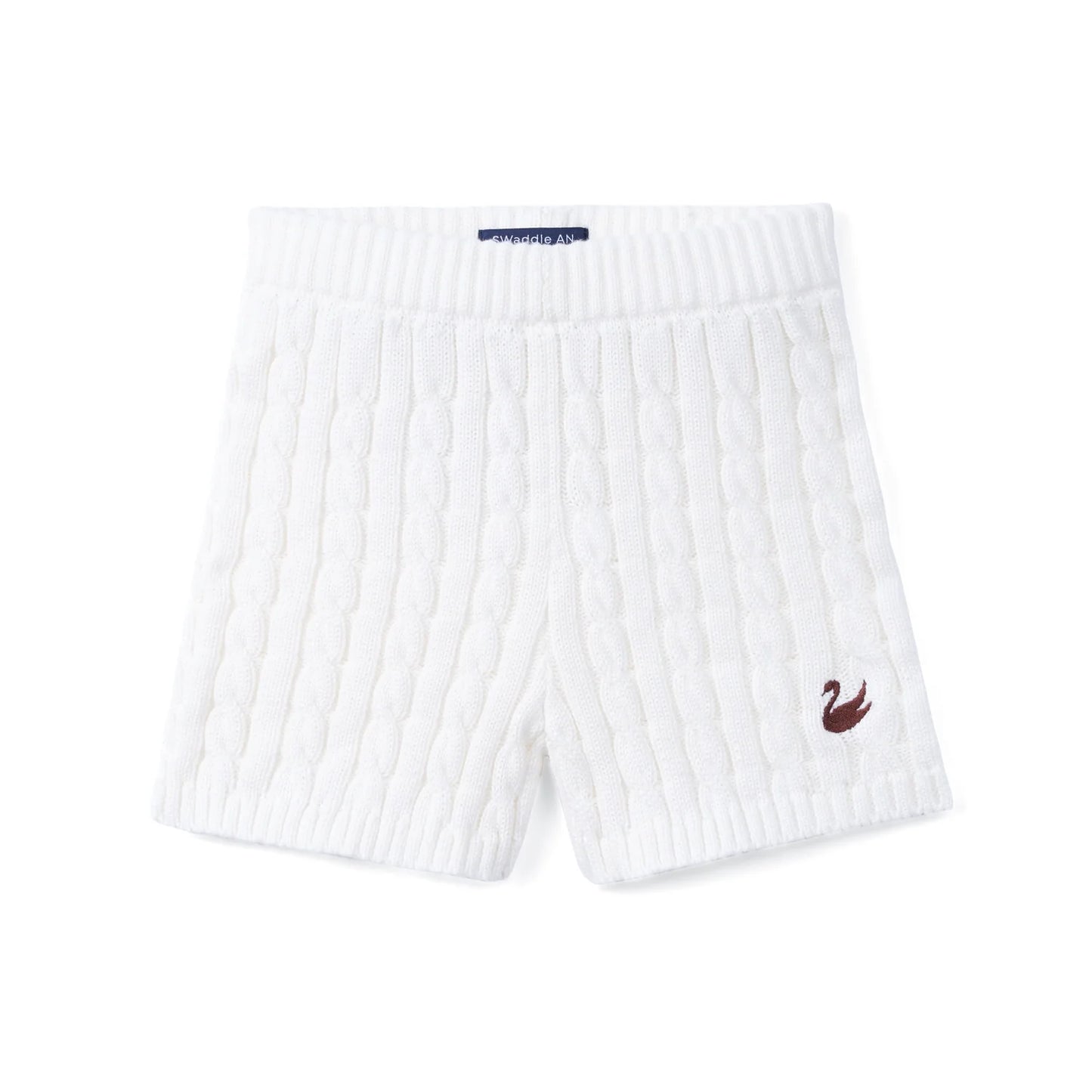 Cable Knit Short in White