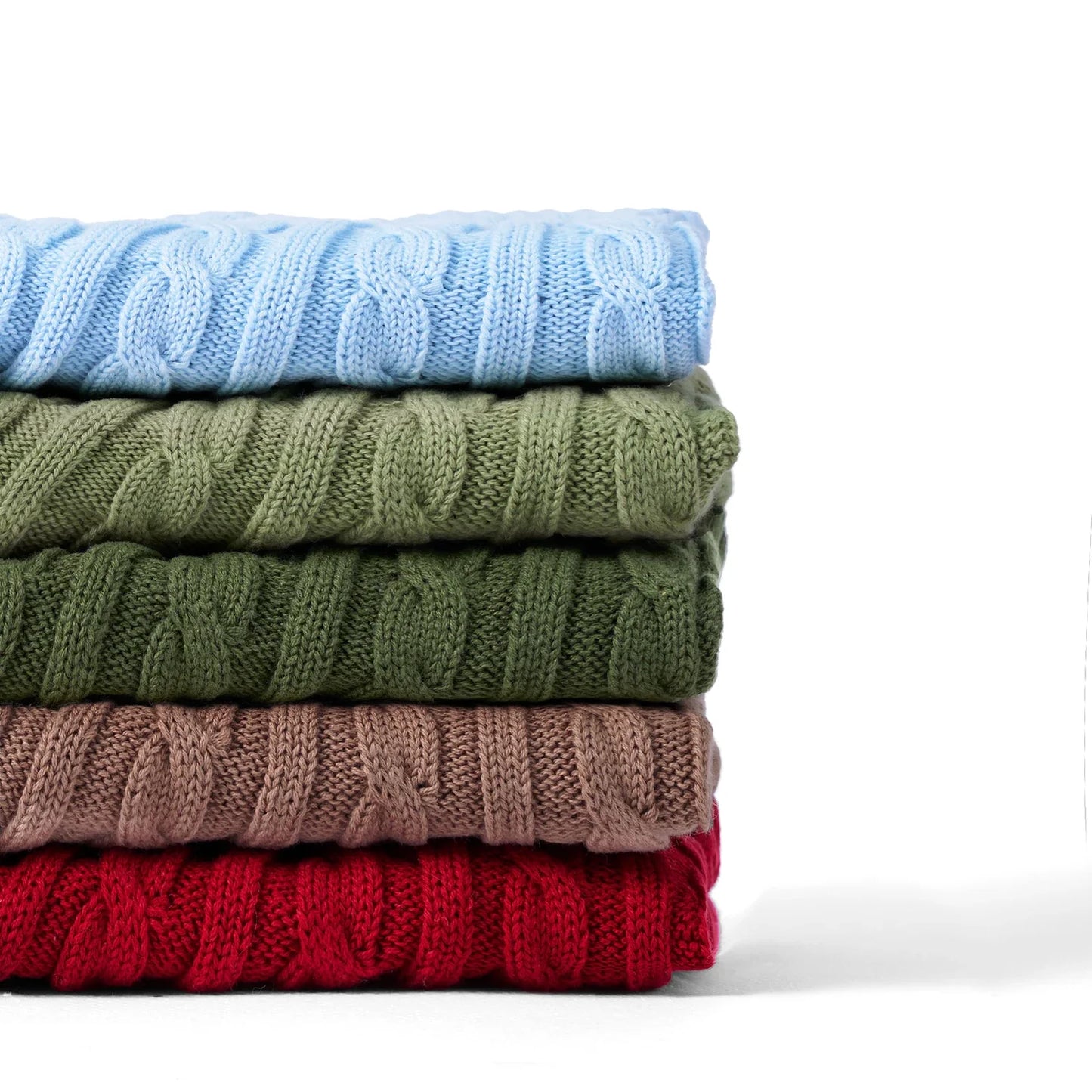 Cable Knit Skirts in Baby Blue