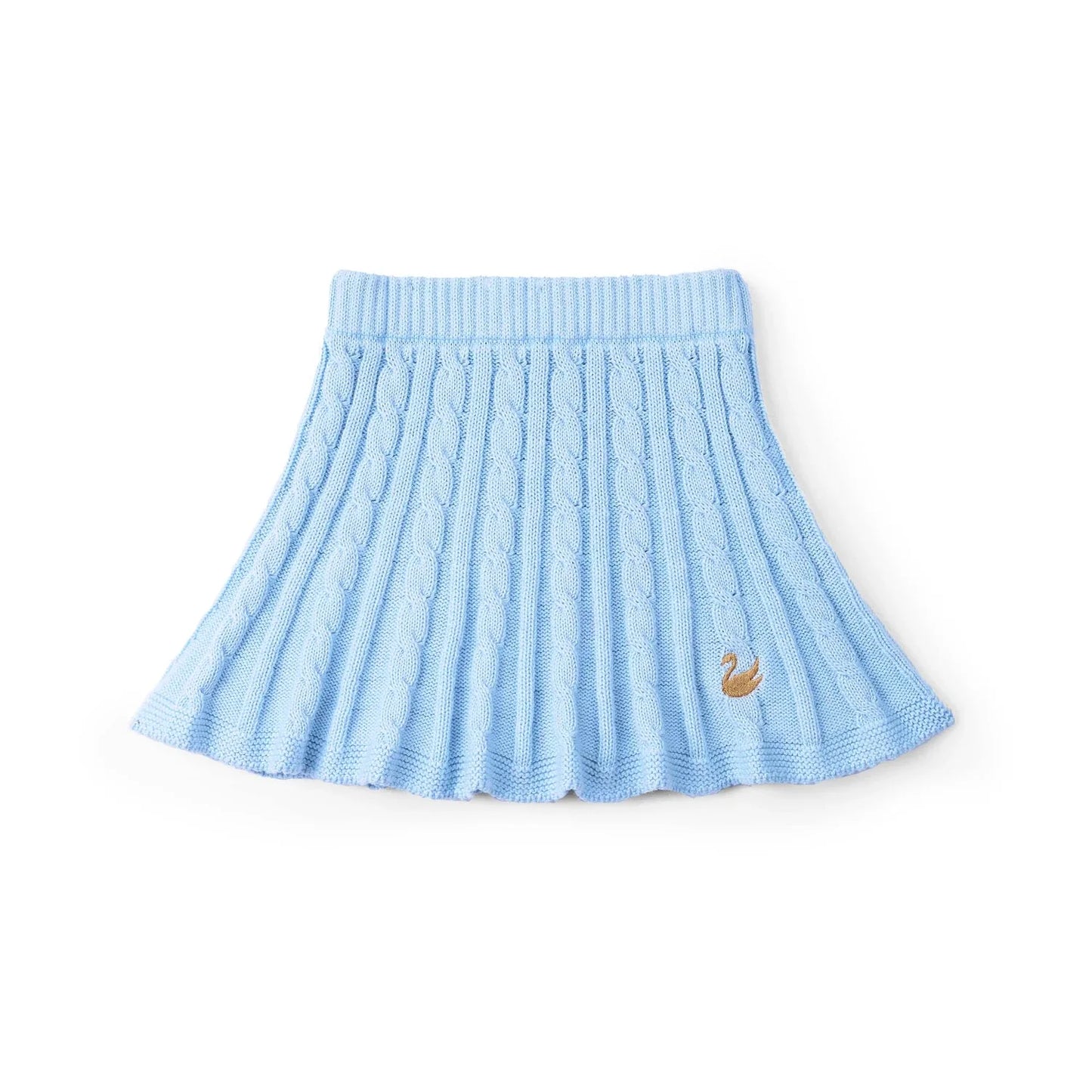 Cable Knit Skirts in Baby Blue