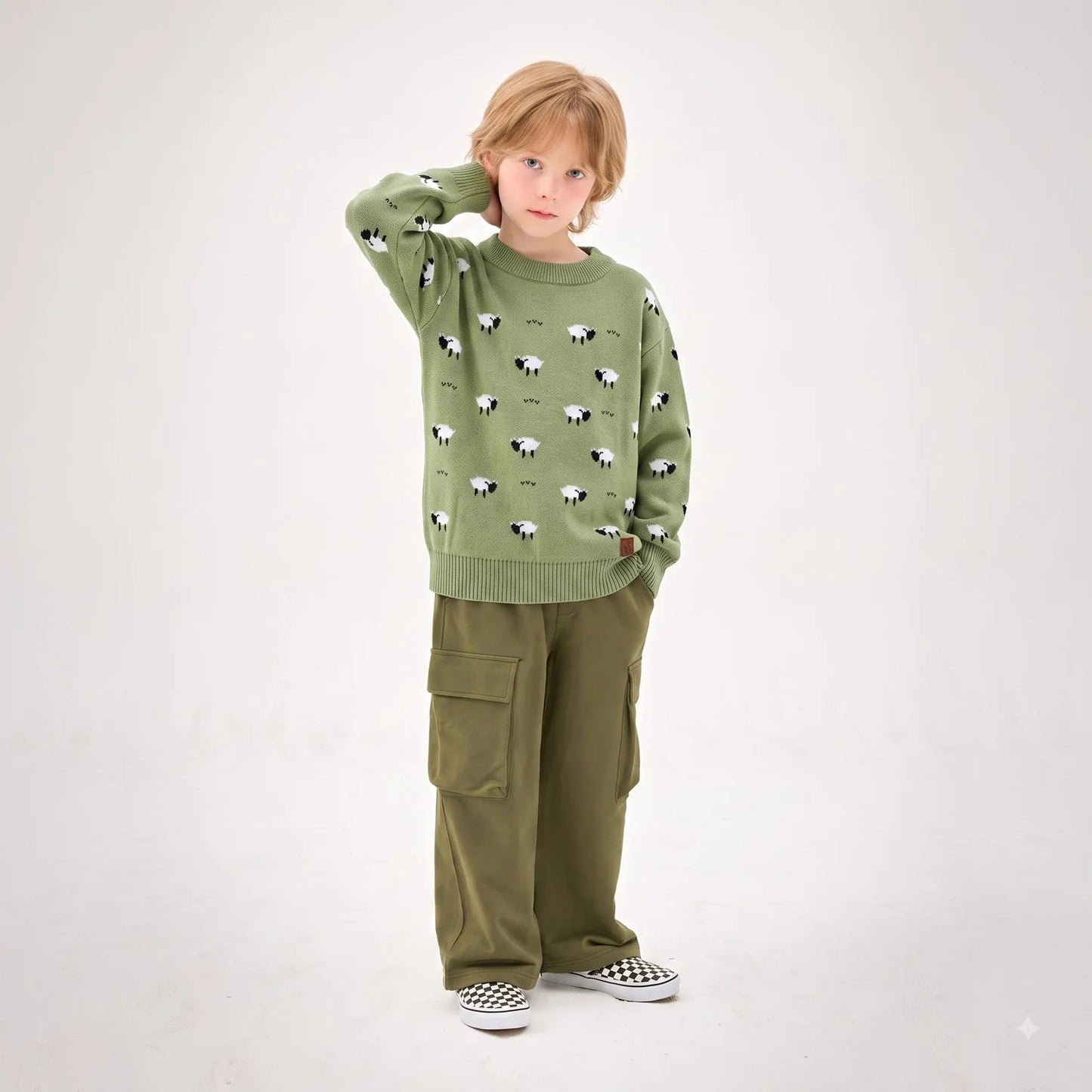 Sheep Countryside Knit Kids Sweater