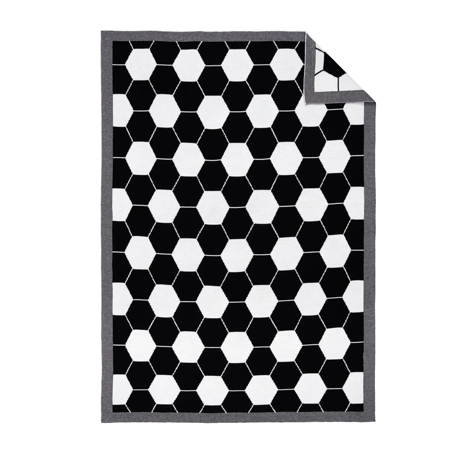 Soccer Jacquard Knit Baby Blanket