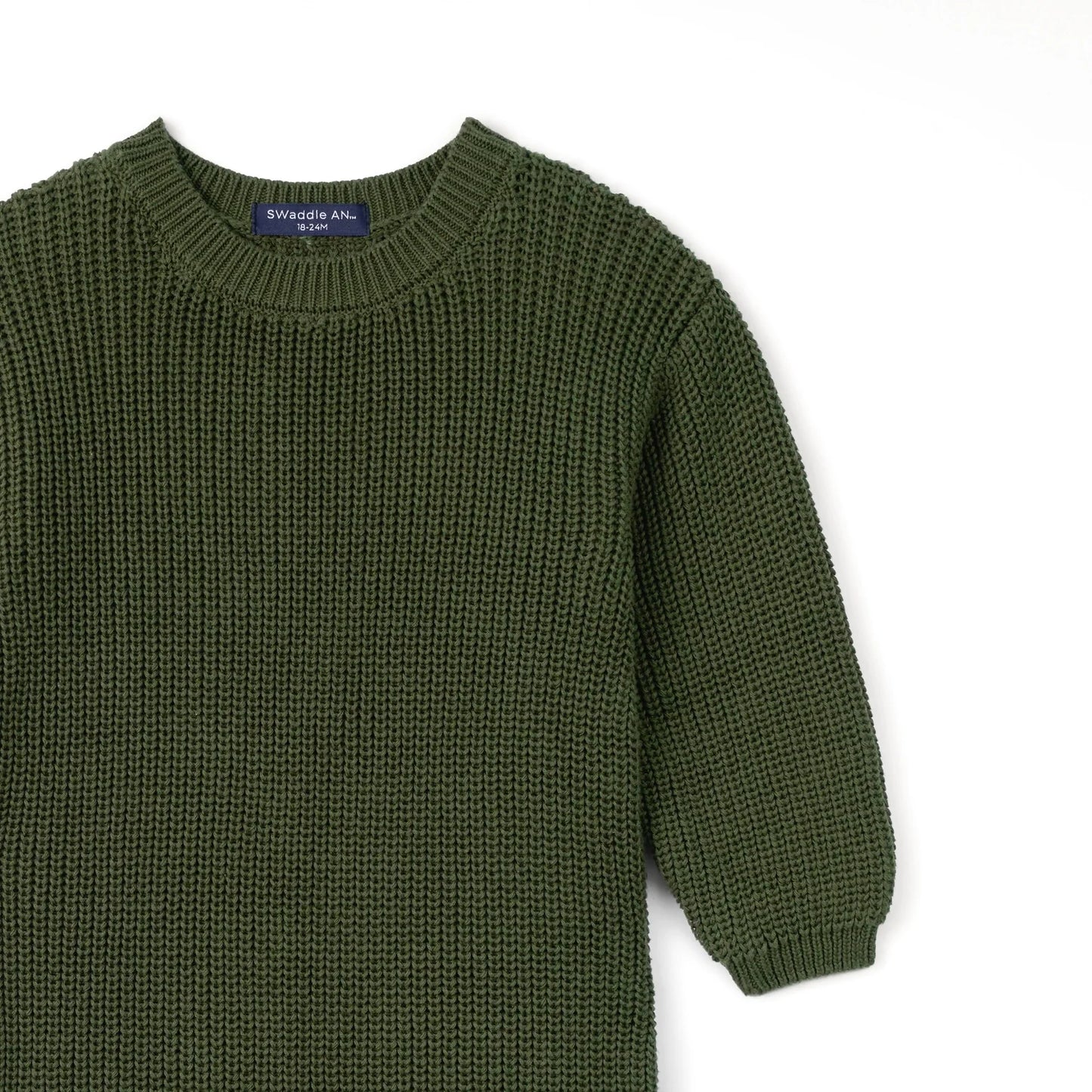 Baby Knit Romper Snap Closure in Forest Green
