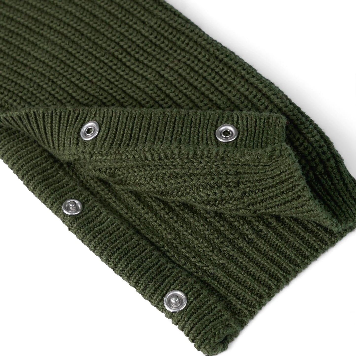 Baby Knit Romper Snap Closure in Forest Green