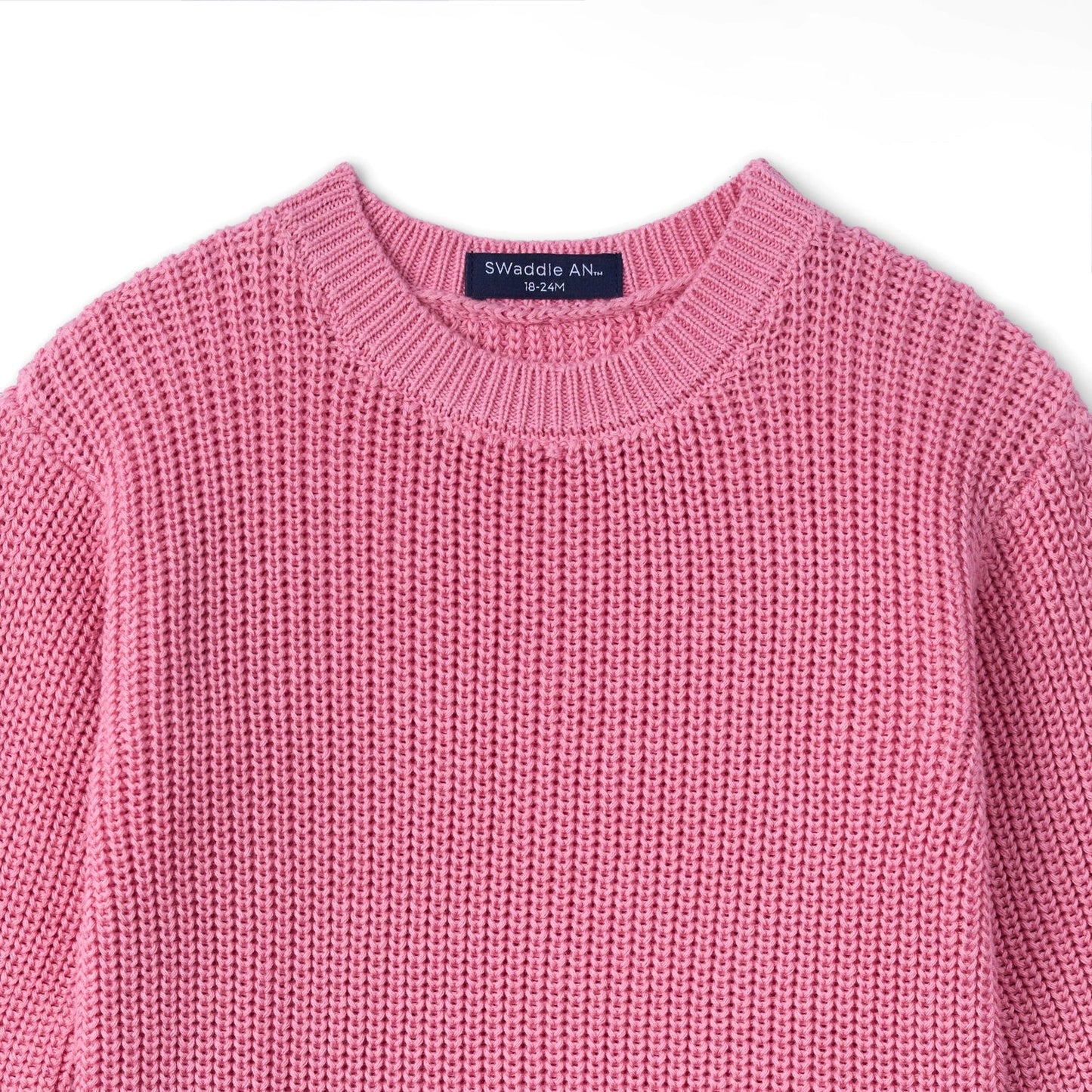 Baby Knit Romper Snap Closure in Rose Pink