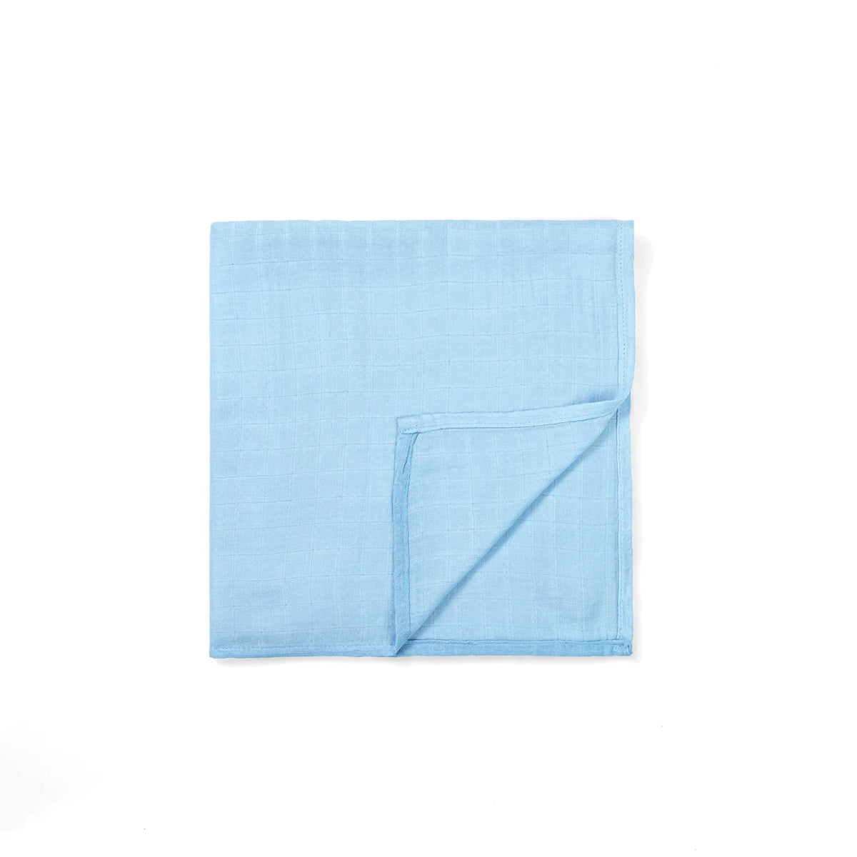Baby Muslin Swaddle Blanket in Light Blue