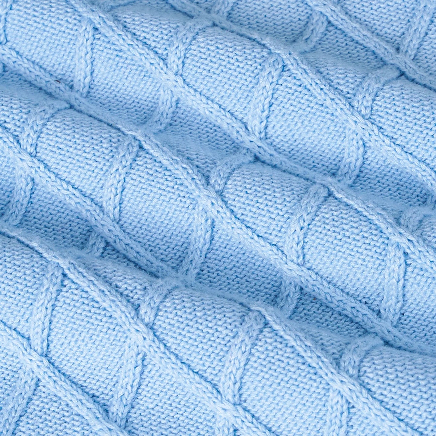 Cable Knit Baby Sleep Sack in Baby Blue