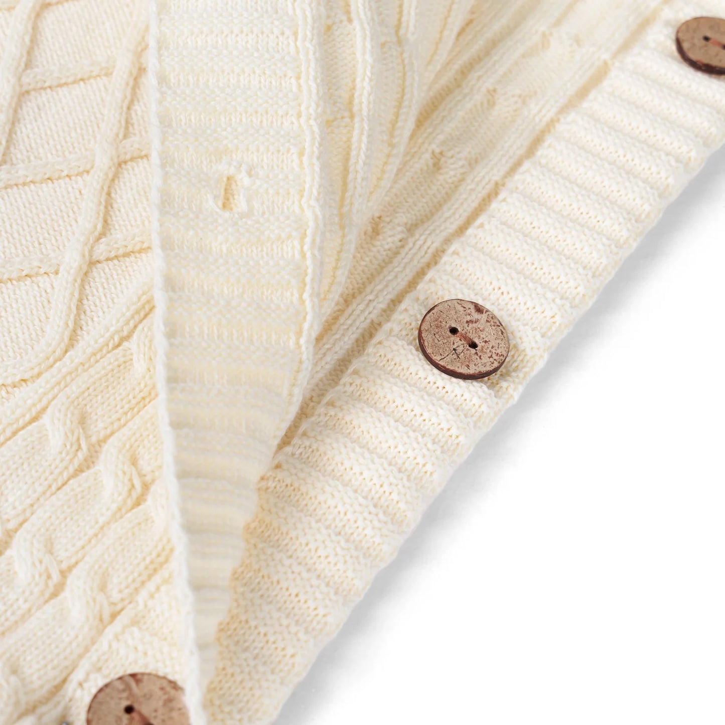Cable Knit Baby Sleep Sack in Cream