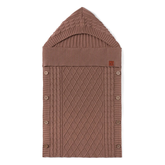 Cable Knit Baby Sleep Sack in Mocha