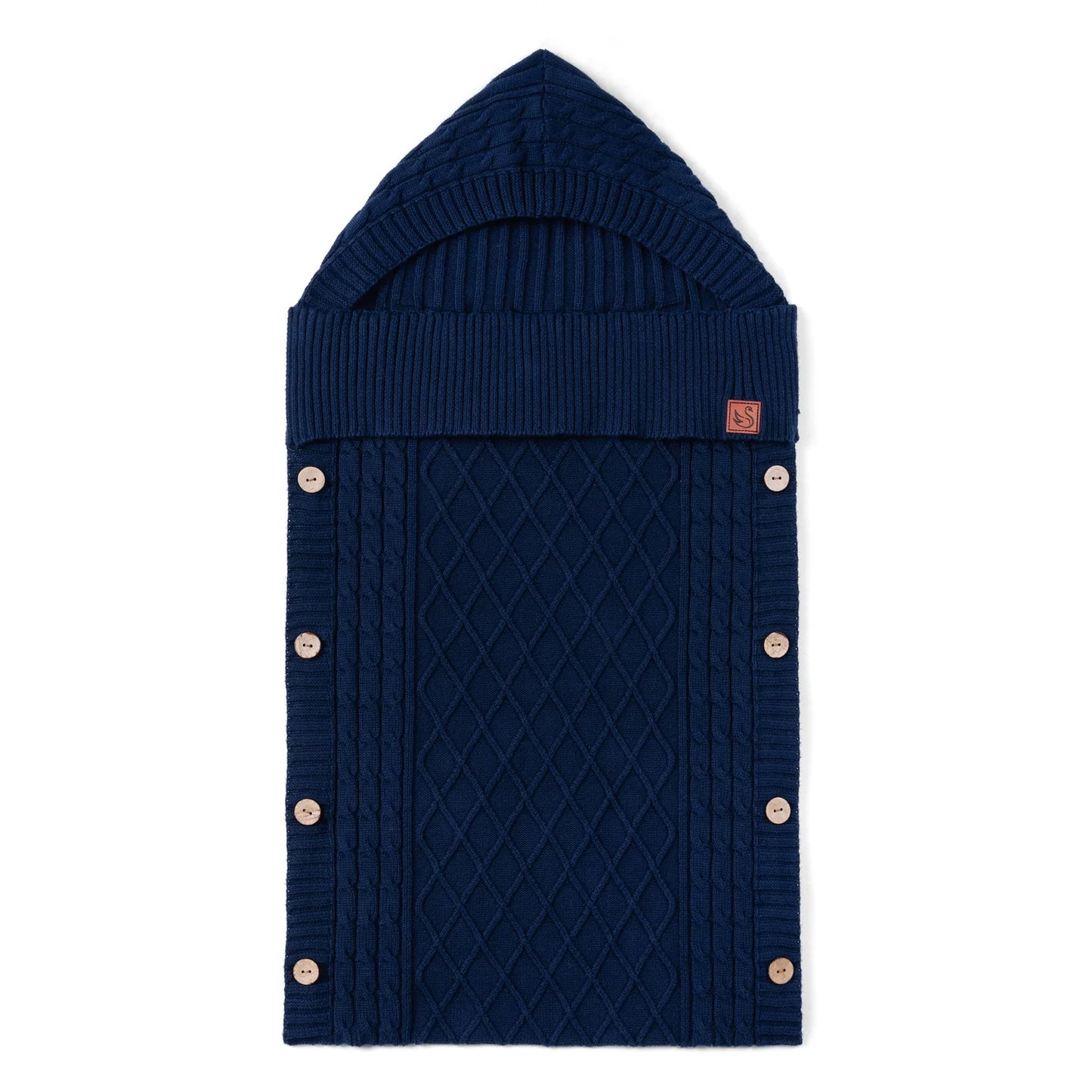 Cable Knit Baby Sleep Sack in Navy