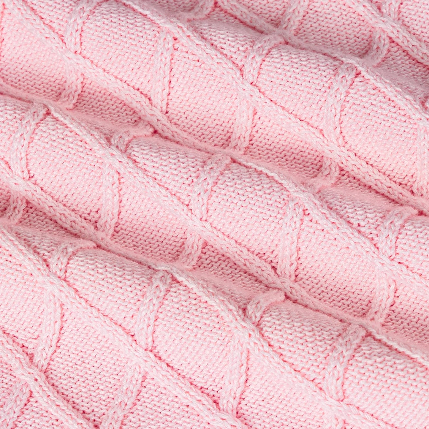 Cable Knit Baby Sleep Sack in Pink