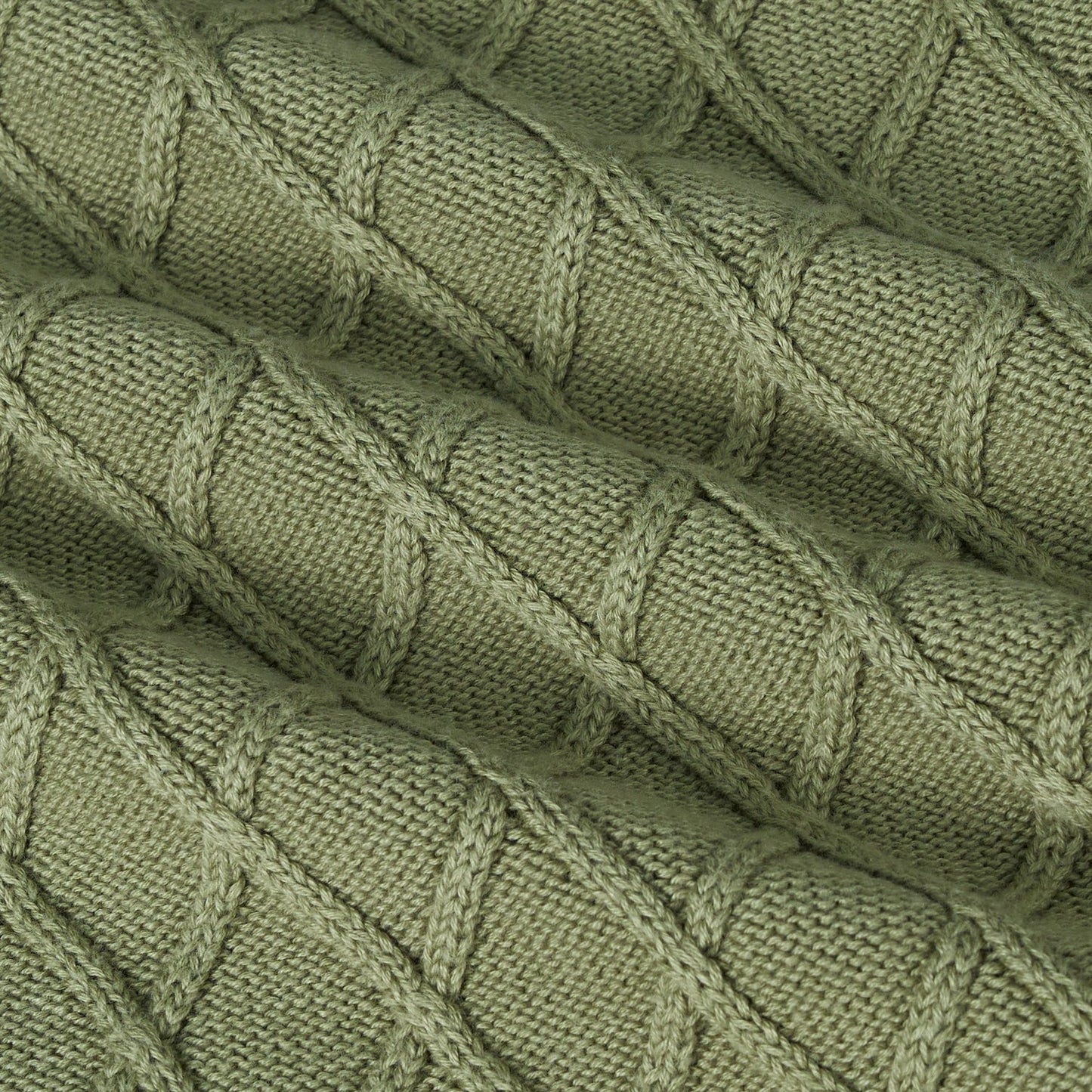 Cable Knit Baby Sleep Sack in Sage Green