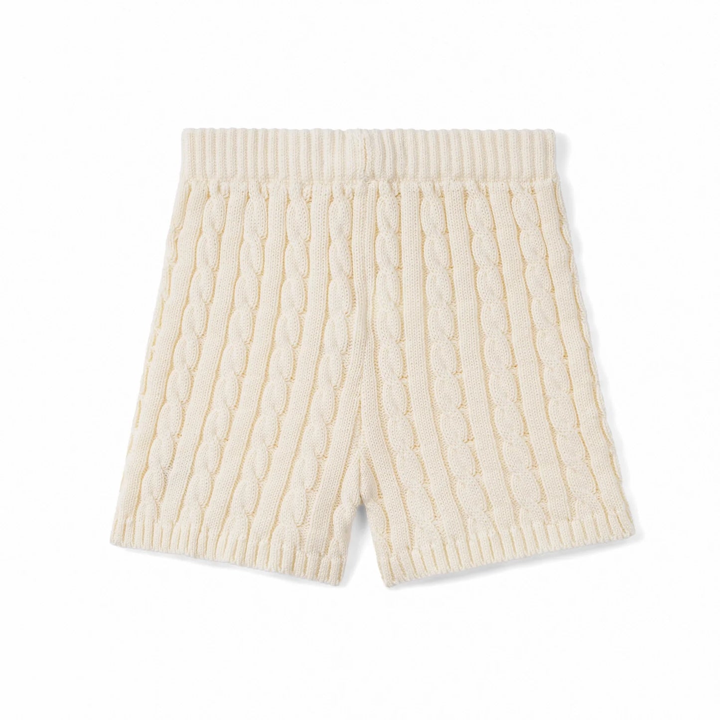 Cable Knit Short in Cream
