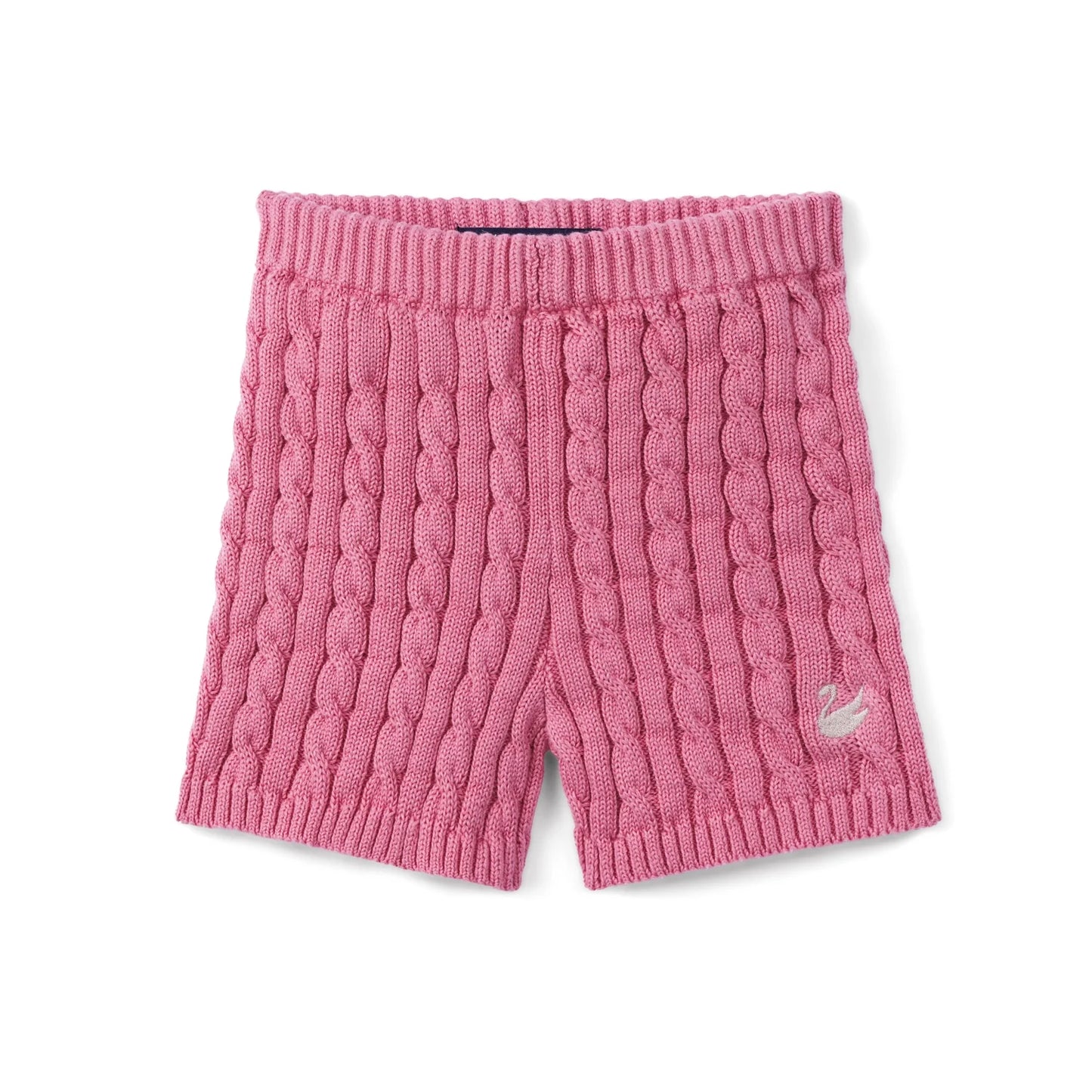 Cable Knit Short in Rose Pink