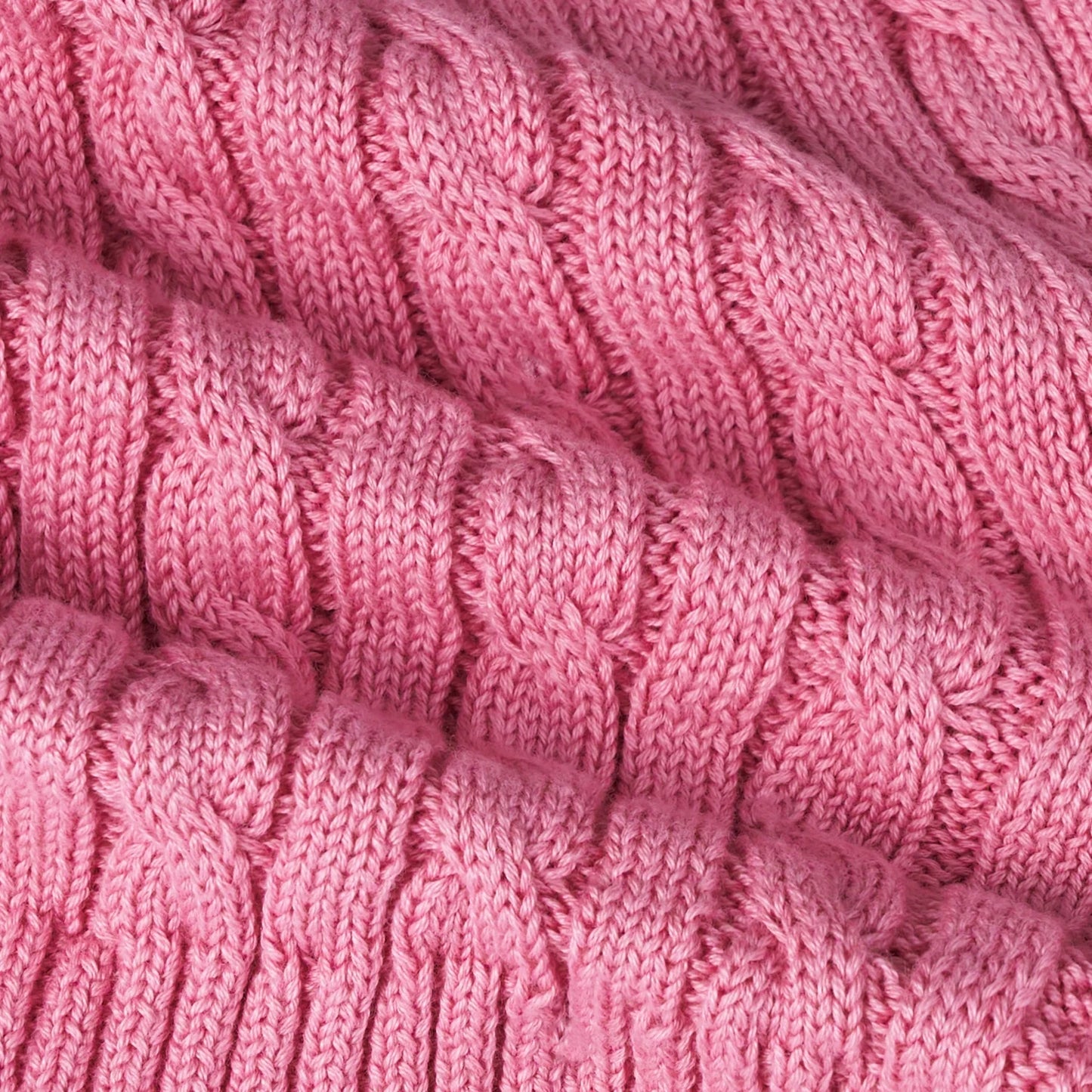 Cable Knit Short in Rose Pink