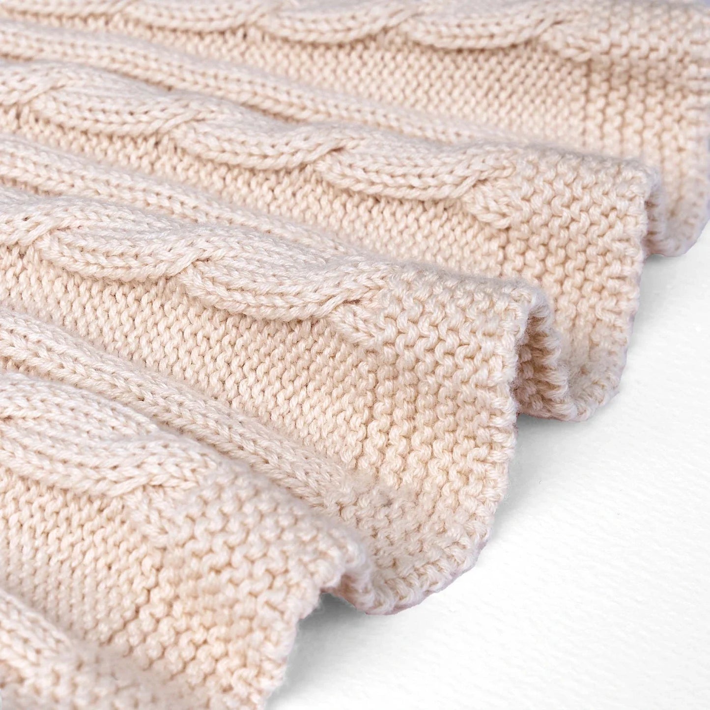 Cable Knit Skirts in Beige